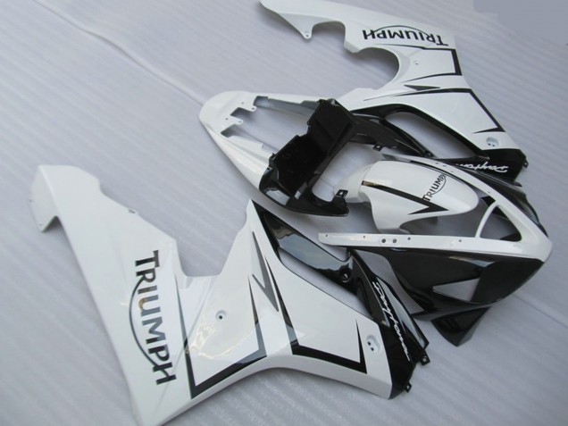 Best White Silver and Black Triumph Daytona 675 Motorcycle Fairings 2006-2008 Best White Silver and Black Triumph Daytona 675 Motorcycle Fairings 2006-2008