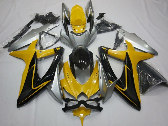 Best Yellow Black and Silver Suzuki GSXR 600-750 Motorcycle Fairings 2008-2010 Best Yellow Black and Silver Suzuki GSXR 600-750 Motorcycle Fairings 2008-2010