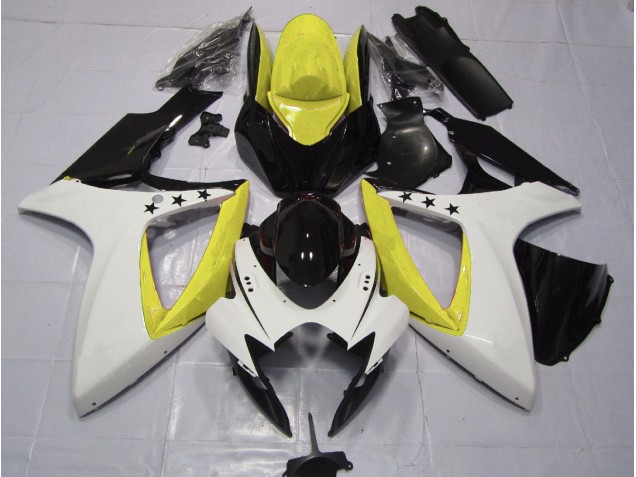 Best Yellow Star Suzuki GSXR 600-750 Motorcycle Fairings 2006-2007 Best Yellow Star Suzuki GSXR 600-750 Motorcycle Fairings 2006-2007